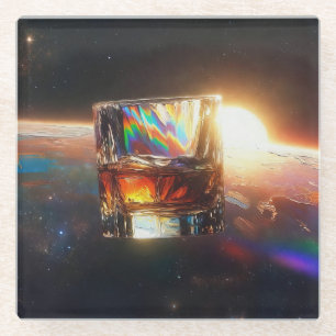 Art of Whiskey: In Space (Painting No. 6) Glass Coaster