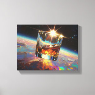 Art of Whiskey: In Space (Painting No. 7) Canvas Print