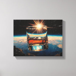 Art of Whiskey: In Space (Painting No. 8) Canvas Print