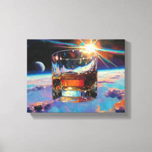 Art of Whiskey: In Space (Painting No. 9) Canvas Print