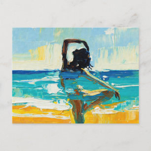 Art of Yoga (#2) oil painting Postcard