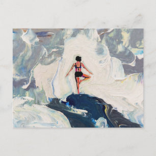 Art of Yoga: Balanced Beauty (Oil Painting No. 1) Holiday Postcard