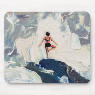 Art of Yoga: Balanced Beauty (Oil Painting No. 1) Mouse Mat