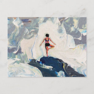 Art of Yoga: Balanced Beauty (Oil Painting No. 1) Postcard