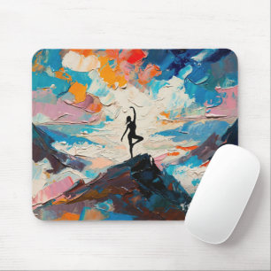 Art of Yoga: Balanced Beauty (Oil Painting No. 2) Mouse Mat