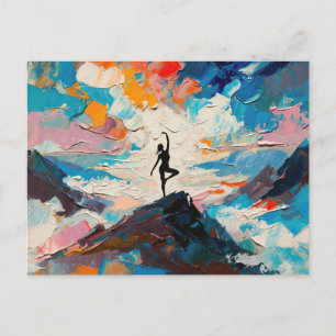 Art of Yoga: Balanced Beauty (Oil Painting No. 2) Postcard