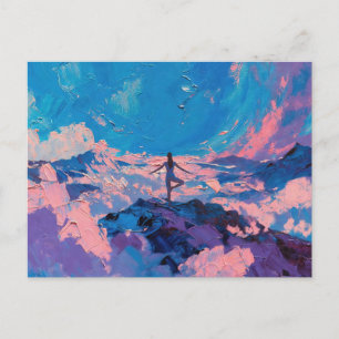 Art of Yoga: Balanced Beauty (Oil Painting No. 3) Holiday Postcard