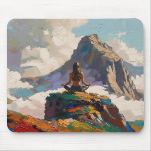 Art of Yoga: Balanced Beauty (Oil Painting No. 4) Mouse Mat