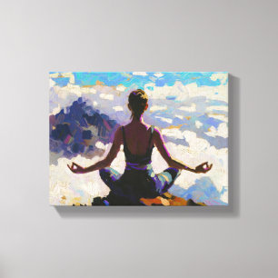 Art of Yoga: Balanced Beauty (Oil Painting No. 5) Canvas Print