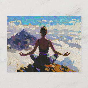 Art of Yoga: Balanced Beauty (Oil Painting No. 5) Holiday Postcard