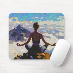 Art of Yoga: Balanced Beauty (Oil Painting No. 5) Mouse Mat