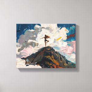 Art of Yoga: Balanced Beauty (Oil Painting No. 6) Canvas Print