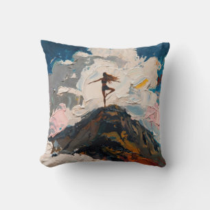 Art of Yoga: Balanced Beauty (Oil Painting No. 6) Cushion