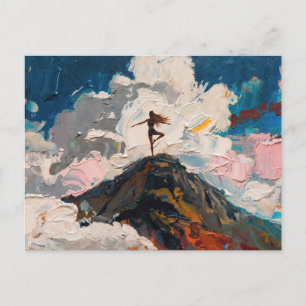 Art of Yoga: Balanced Beauty (Oil Painting No. 6) Holiday Postcard