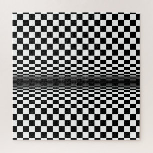 art optical black white contrast jigsaw puzzle