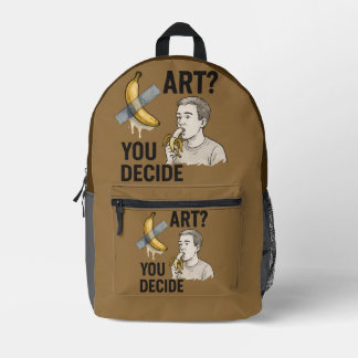Art or Snack? The Banana Debate Printed Backpack