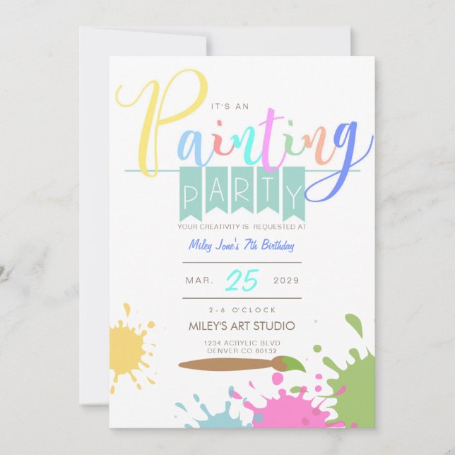 Art | Paining Party Invite (Front)