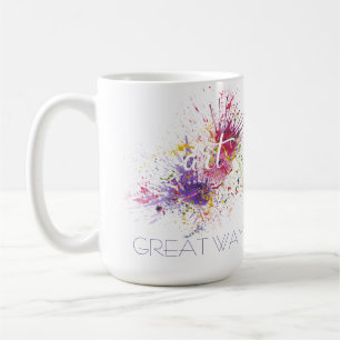 ART,  Paint Spatters, Great Way to Spend a Day Coffee Mug