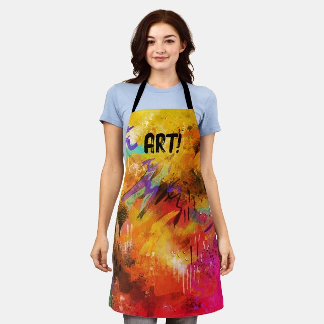 ART! painted pre-messied up  Apron (Worn)
