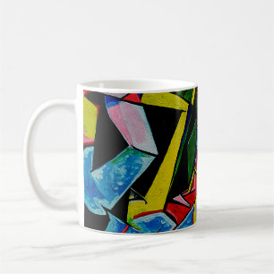 Art Painting Abstract Triangle Curve Square , pabl Coffee Mug