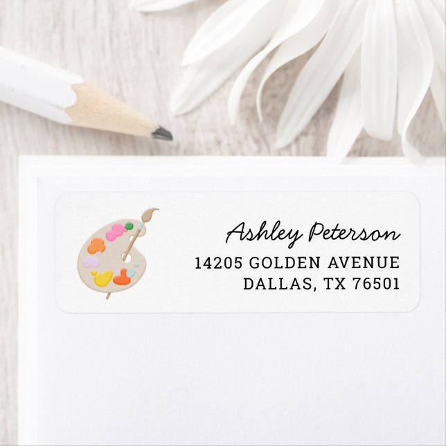 Art Painting Birthday Party Return Address (Insitu)