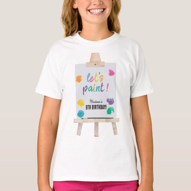 Art Painting Craft Artist Paint Birthday Theme T-Shirt (Front)