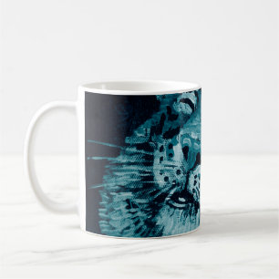 Art painting Fine art Oil colour cute tiger in dar Coffee Mug