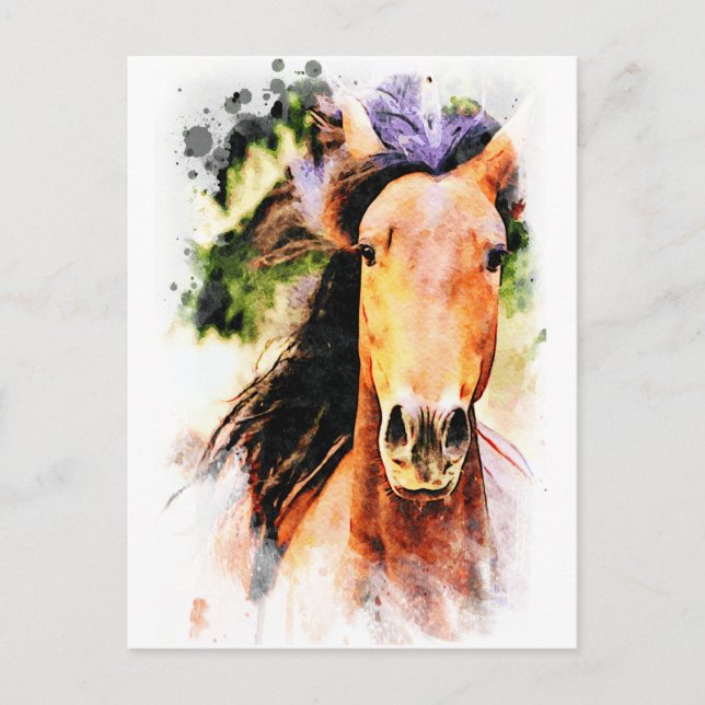 *~* Art Painting Horse Artistic   Equine AR22 Postcard (Front)
