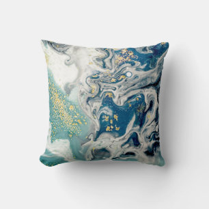 Art, painting- Natural gray color: metallic, silve Cushion