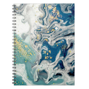 Art, painting- Natural grey colour: metallic, silv Notebook