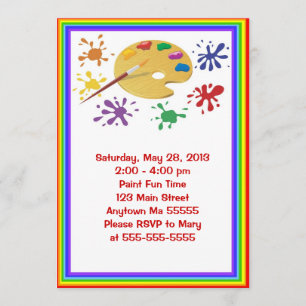 Art Painting Party Birthday Invitation