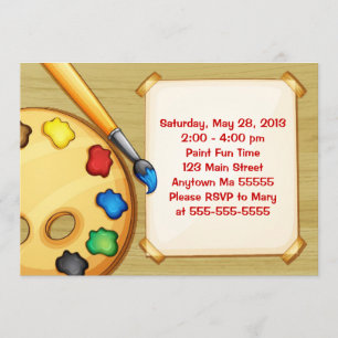 Art Painting Party Birthday Invitation