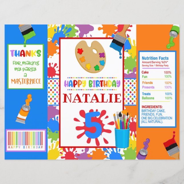 Art Painting Party DIY Chip Bag (Front)