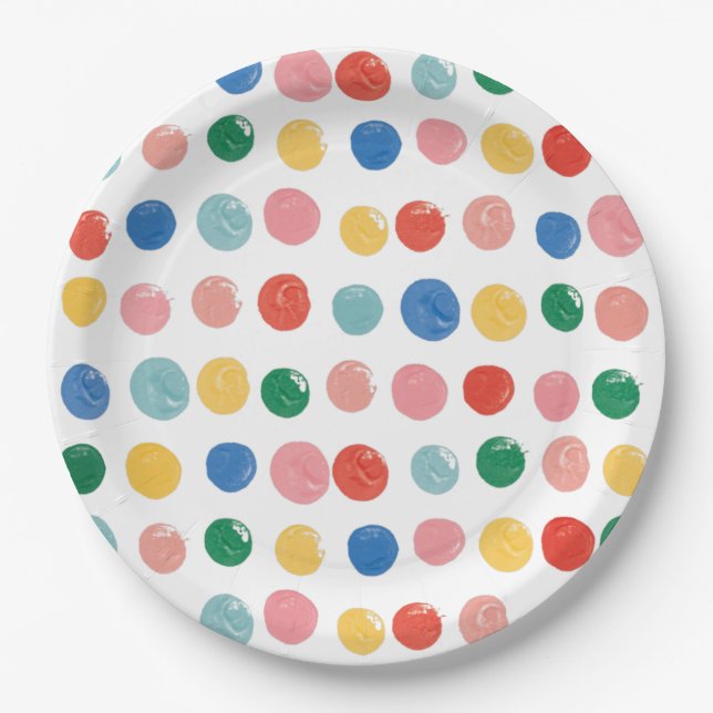 Art Painting Party Painting Kids Birthday Paper Plate (Front)