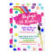 Art Painting Party Watercolor Birthday Invitation