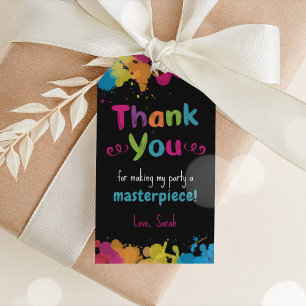 Art Painting Thank You Tags, Art Favour Tags