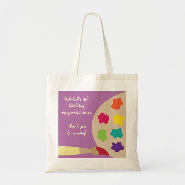Art Palette Personalised Bag - Purple (Front)