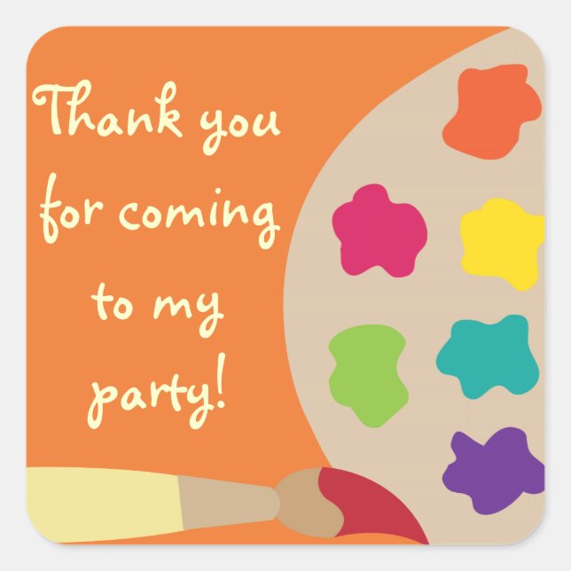 Art Palette Stickers - Orange (Front)