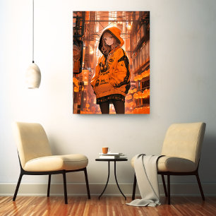Art Panel Art Panel Halloween Color Sushi Daughter Canvas Print