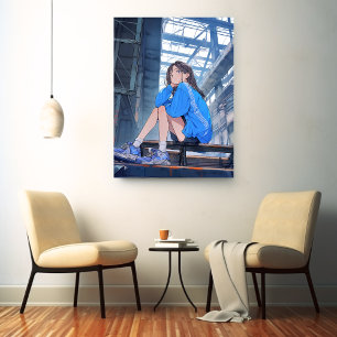 Art Panel   JK Sushi Girl GenerativeAI Canvas Print