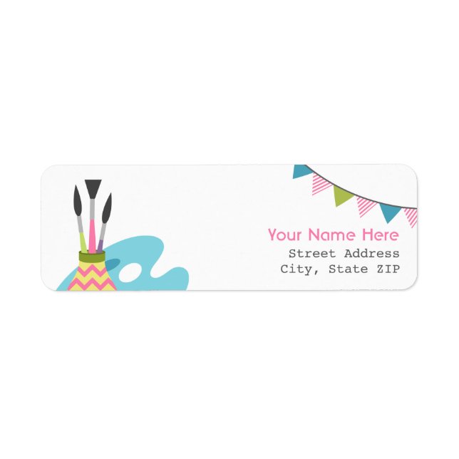 Art Party Address Label (Front)