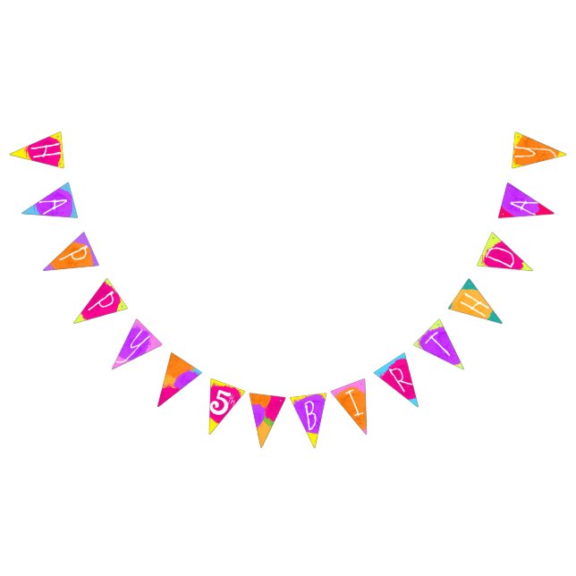Art Party Birthday age bunting Bunting (All)