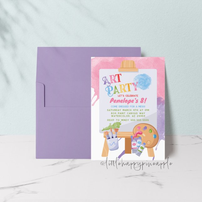 Art Party Birthday Invitation (Creator Uploaded)