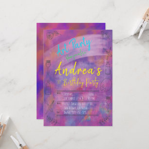 Art Party Invitation - Birthday Party