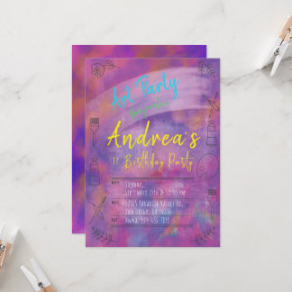 Art Party Invitation - Birthday Party