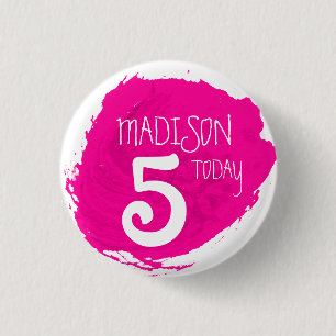 Art party paint dab pink name age button