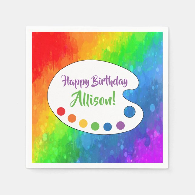 Art Party | Paint Party Custom Napkin (Front)