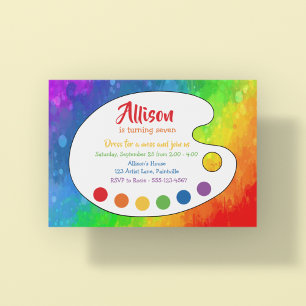 Art Party   Paint Party Invitation