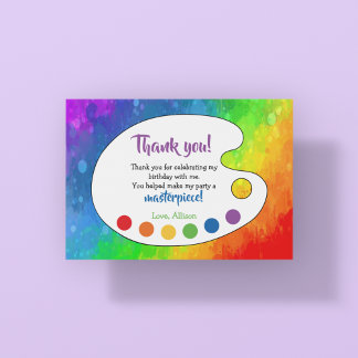 Art Party | Paint Party Thank You Card