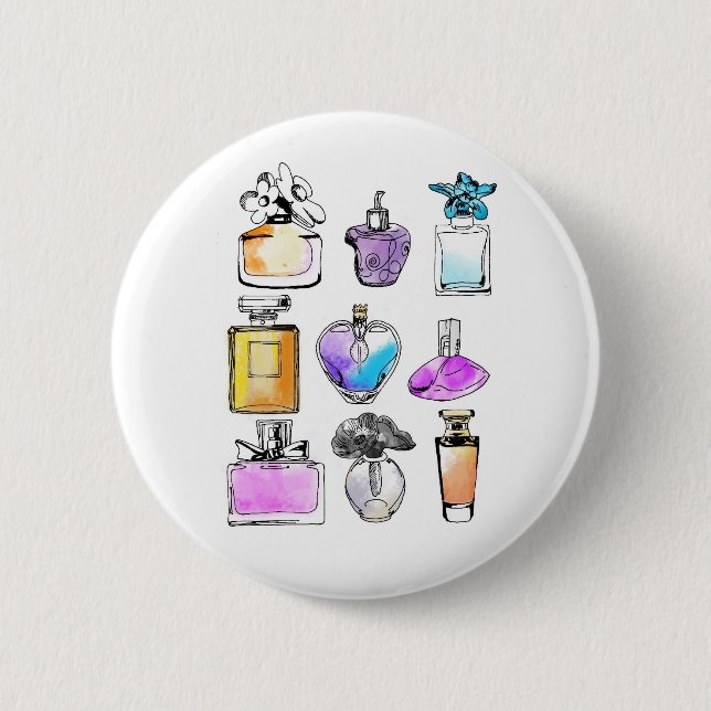 Art perfumes 6 cm round badge (Front)